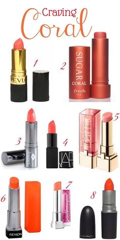 Lipstick Guide, Coral Shades, Coral Lipstick, Coral Lips, Lip Shades, Lipstick Shades, Make Me Up, Love Makeup, Hell Yeah