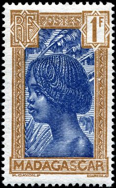 a stamp with an image of a woman on it