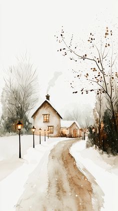 Enchanting snowy path lined with twinkling lanterns, leading to a cozy cabin illuminated with warm lights, evoking a joyful Christmas spirit. Christmas Cabin Wallpaper, Cozy Christmas Aesthetic Wallpaper, Festive Wallpaper, Snowy Path, Cabin Wallpaper, Card Postal, Spiritual Wall Decor, Bible Verse Wall Decor, Wallpaper Christmas