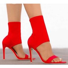 Perfect For The Holidays! Super Cute And Sexy Nwot, I Don’t Have The Box Either. Trendy Club Heels, Trendy Fitted Heels For Club, Summer Club Heels, Fitted, Summer Club Heels Fitted, Fitted Heels For Summer Clubbing, Red Open Toe Heels For Club, Bold High Heels, Whatsapp Call, Red Sandals