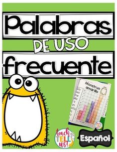 a spanish poster with an image of a monster and the words palabras de uso