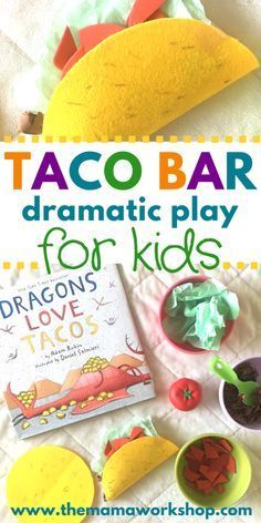 taco bar dramatic play for kids