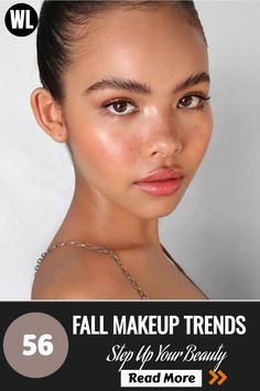 Super dewy makeup look with radiant skin for fall