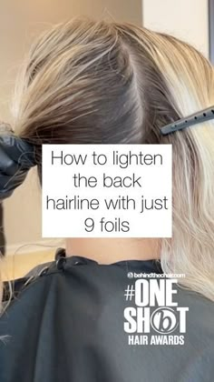 Highlight Parting Hair, Section Hair For Highlights, Hair Highlight Techniques, Fine Hair Highlights, Highlight Touch Up, Different Highlights Techniques, How To Foil Highlights At Home, Foil Placement, How To Foil Your Own Hair