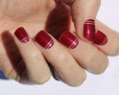 Wine Nails, Red Acrylic Nails, Christmas Gel Nails, Transparent Nails, Nails Red, Xmas Nails, Christmas Nail Designs, Fabulous Nails, Christmas Nail Art