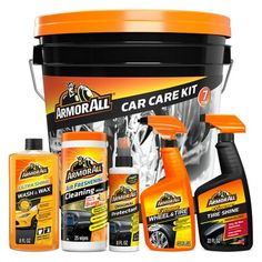 the armorall car care kit contains all kinds of products