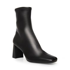 For the perfect seasonal transition style, look no further. HUSH is a sleek ankle boot with a sock-like fit and brings a chic touch to jeans and midi dresses. 2.75 inch heel height 9.5 inch shaft circumference 6.25 inch shaft height Vegan leather or synthetic upper material Textile and vegan leather lining Synthetic sole Imported Fit Vegan, Maxi Jumpsuit, Men's Shoes Accessories, Black Square, Mens Slippers, Tote Backpack, Midi Dresses, Hush Hush, Shoe Sale