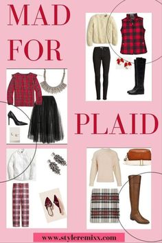 Plaid can be worn during the holiday season and throughout the year, especially in the fall. Check out these festive plaid outfits you can try this holiday and Christmas season without looking like a lumberjack. These plaid pants, plaid skirt, and plaid pants can be worn so many ways. Get inspired and try these plaid fashion to compliment your best fall, winter, Christmas, or holiday outfits. Visit www.styleremixx.com for more inspiration. Oversized Plaid Shirts, Fall Winter Fashion Trends, Plaid Skirt Outfit, Menswear Details, Autumn Trends, Plaid Shirts, Plaid Outfits, Autumn Outfits, Plaid Fashion