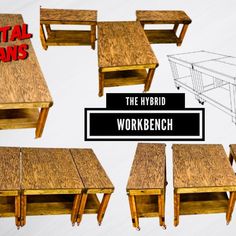 Transforming Shelf /workbench Plans, Convertible Table/shelf Build Plans, Transforming Shelf Plans, DIY Table/shelf Plans, Table Plans, DIY - Etsy Table Plans Diy, Garage Storage Bins, Workbench Table, Workstations Design, Folding Workbench, Convertible Table, Picnic Table Plans, Workshop Shed, Workspace Storage