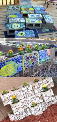 Diy Mosaic Ideas, Be More Positive, Mosaic Garden Art, Diy Mosaic, Handmade Mosaic, Garden Art Sculptures Diy, Mosaic Decor, Garden Art Projects, Mosaic Garden