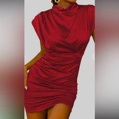 Lyaner Women's Satin Silk Shoulder Pad Ruched Bodycon Sleeveless Mini Tank Dress Burgundy Medium Medium: Shoulder: 53 Cm/20.75", Length: 86 Cm/33.75", Waist: 75 Cm/29.5", Hips: 93 Cm/36.5" Womens Satin Dress Is Made Of Soft Silk Fabric ,Breathable, Skin-Friendly, Comfortable And Stretchy, Easy Dress Up And Down. Shoulder Pads, Mock Neck, Sleeveless, Two Side Shirring Ruched, Above Knee Length, Zipper Back, Elegant Mini Bodycon Dress, Perfect Show Your Figure. Solid Color Sleeveless Satin Mini Dress, Red One-shoulder Club Mini Dress, Red Satin Knee-length Mini Dress, Red Stretch Knee-length Mini Dress, Red Stretch Knee-length Bodycon Dress, Mini Bodycon Dress, Easy Dress, Mini Tank Dress, Sleeveless Bodycon Dress