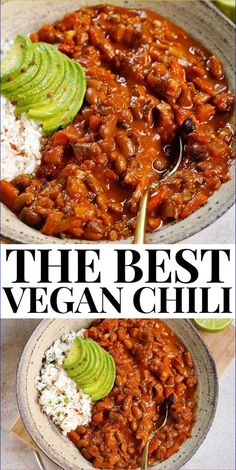 Warm up your evenings with a bowl of Ultimate Plant-Based Chili Delight, a hearty and flavorful dish that's perfect for cozy nights in. Packed with a medley of beans, vibrant veggies, and a blend of spices, this chili is both satisfying and nourishing. Whether you're a seasoned vegan or just exploring plant-based options, this recipe is sure to become a staple in your kitchen. Ideal for meal prep or feeding a crowd, it's a delicious way to enjoy comfort food without the guilt. Get ready to savor every spoonful of this wholesome and comforting chili. Vegan Chili Recipes, Best Vegan Chili, Vegan Chili Recipe, Vegan Spaghetti, Creamy Avocado Sauce, Vegetarian Comfort Food, Keto Drinks, Vegan Chili, Keto Drink