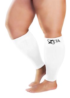 PRICES MAY VARY. At Last, Leg Sleeves That Actually Fit: Tired of tight compression socks that pinch, squeeze, chafe, and dig? Try our superior calf sleeve; Anatomically designed for plus-size women, these soft, stretchy sleeves perfectly follow the contours of your calves; Result: firm yet comfortable compression for calves up to 26" Engineered for Soothing Relief: Suffering from lower leg pain? Our calf brace sleeves are custom-created to help relieve swelling and soreness; They gently facilitate blood flow to help ease fluid buildup; Many women report feeling real relief from edema, DVT, restless legs, lymphedema, etc. Easier to Take On and Off: Why struggle to pull on your leg sleeves? Our footless / toeless compression socks slip on smoothly and easily, then stay up without rolling or Lower Leg Pain, Plus Size Travel, Restless Legs, Calf Sleeve, Leg Pain, Leg Sleeves, Leg Sleeve, Lower Leg, Compression Socks