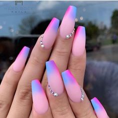 #nailsonfleek hashtag on Instagram • Photos and Videos 30th Birthday Nails, Gel Nail Art Designs, Unicorn Nails, Ombre Acrylic Nails, Vibrant Nails, Coffin Nails Long