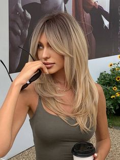 CUTRAIN BANG INSPO | WOMENS HAIRSTYLES Hairstyles For Layered Hair, Blonde Hair Inspiration, Haircuts Straight Hair, Long Hair With Bangs, Long Blonde, Long Layered Hair, Haircuts For Long Hair, Short Hairstyle, Long Blonde Hair