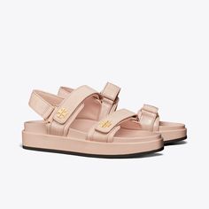 Low Sandals, Nice Sandals, Sporty Sandal, Miller Sandal, Tory Burch Kira, Shell Pink, Tory Burch Sandals, Low Heel Sandals, Kitten Heel Pumps