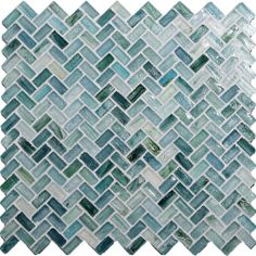 a blue and green mosaic tile pattern