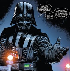 darth vader pointing at something with his hand