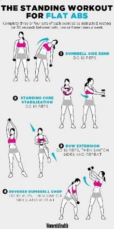 an info sheet showing how to do the standing workout for flat absorptions