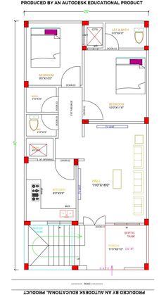 the floor plan for a small house with an attached kitchen and living room, as well as