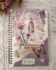 #purplespread #journalideas #scrapbooking Scrapbook Pages Aesthetic, Bujo Mai, Aestethic Journal, Journaling Scrapbook, Purple Theme, Bulletin Journal Ideas