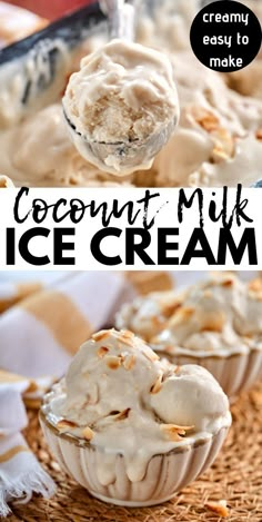 coconut milk ice cream in a muffin cup