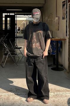 Oversized Outfit Men, Baggy Pants For Men, Style Baggy Pants, Winter Outfits Men Streetwear, Baggy Pants Outfit, Men's Casual Wear, Streetwear 2023, Streetwear Fashion Men, Outfits Men Streetwear