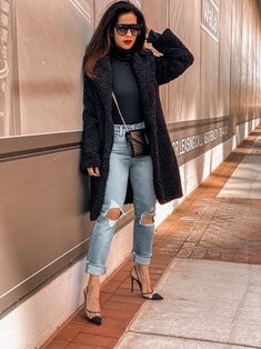 Looks Jeans, Girls Fun, Fall Fashion Outfits, Business Casual Outfits, Winter Fashion Outfits, Outfits Casuales, Cute Casual Outfits, Ripped Jeans, Classy Outfits