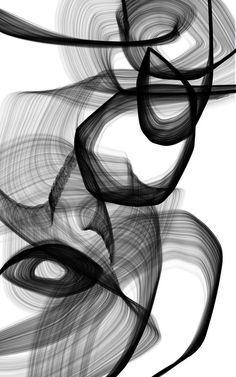 an abstract black and white photo with swirls