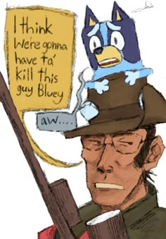 Bluey sniper tf2 #sniper #snipertf2 #tf2 #bluey #crossover #notmyart #art First Person Shooter