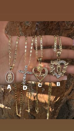 Gold filled necklaces Chain length: 20 inches Pendant dimensions: Style A: 14mm x 19mm Style B: 28mm x 31mm Style C: 24mm x 28mm Style D: 22mm x 31mm Virgencita Necklace, Cross Necklace Gold, Necklaces Chain, Necklace Cross, Necklace Chain Lengths, Necklace Gold, Chain Lengths, Chain Length, Pendant Necklaces