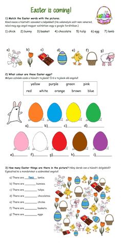 easter is coming worksheet