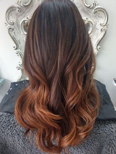 Copper Brown Balayage Hair, Copper Red Babylights, Copper Ombre Brunette, Natural Brown Ombre Hair, Autumn Balayage Hair Brunette Red, Brown Base Copper Balayage, Brunette Copper Ombre, Dark Brown To Copper Ombre, Copper Brown Ombre Hair