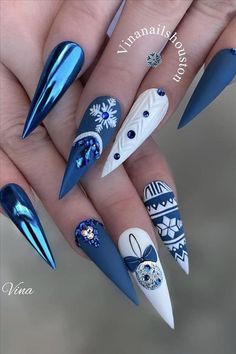 Xmas Nail Art, Cute Christmas Nails, Spring Nail Colors, Coffin Nails Designs, Pretty Acrylic Nails, Dope Nails