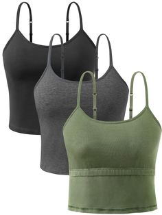 PRICES MAY VARY. ★COMFORTABLE FABRIC: This crop tank tops for women is mainly made of 95% cotton, 5% spandex, with good elasticity and breathability. The camisole with shelf bra to keep you comfortable during exercise or everyday wear. ★DESIGN FEATURES:Orrpally cotton crop tank tops is designed with adjustable spaghetti straps, the camisole has built in shelf bra that provides light support and makes it easier for you to wear. The basic camisole tank tops are designed with classic round neckline Cotton Tops With Built-in Bra And Medium Support, Cotton Stretch Sports Bra With Adjustable Straps, Cotton Sports Bra With Adjustable Straps For Summer, Fitted Cotton Sports Bra With Adjustable Straps, Summer Cotton Sports Bra With Adjustable Straps, Medium Support Cami Sports Bra, Seamless Camisole Workout Tops, Cotton Workout Camisole, Solid Color Tank Top With Medium Support