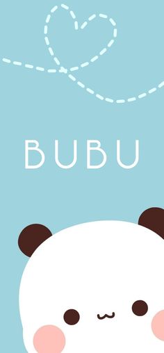 a cartoon panda bear with the word bubu above it