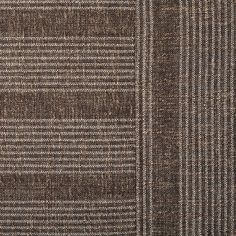 a close up view of a brown and white checkered wool suiting fabric with vertical stripes