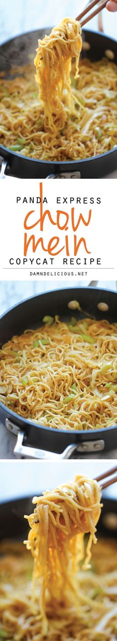 two pictures of noodles being cooked in pans with chopsticks on the side