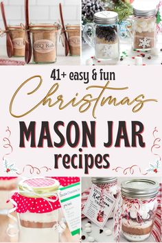 From cookie recipes and chia tea mixes to lavendar sugar and body butter recipes, here are the best easy mason jar Christmas recipes! Mason Jar Cookie Mix Recipe, Cookie Mix In A Jar Recipe, Body Butter Recipes, Chocolate Peanut Butter Cookies Recipes, Mason Jar Baking, Chia Tea, Mason Jar Cookie Recipes, Mason Jar Gifts Recipes, Christmas Crinkle Cookies