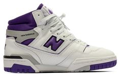 New Balance 650 'White Interstellar Purple' BB650RCF New Balance 650, Sneaker New Balance, Mens Lifestyle, Puma X, New Balance Men, New Balance Sneakers, Perforated Leather, Interstellar, Sports Footwear