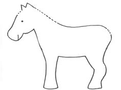 a drawing of a horse that is in the shape of a line