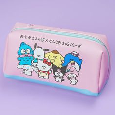 Store your pens and markers in this large-capacity pen case featuring a cute illustration of Sanrio Characters! This design comes from the collaboration of Sanrio and Oekaki-San Series. Made from synthetic leather Pink Pencil Case For Storage, Pink Rectangular Pouch For Storage, Pink Rectangular Pouch With Pen Holders, Pink Cases With Pen Holders For Everyday Use, Rectangular Pink Pouch With Pen Holders, Portable Pink Stationery For Organization, Pink Stationery With Pen Slots For Organization, Kawaii Pink Portable Pencil Case, Pink Cases With Pen Holders For Daily Use