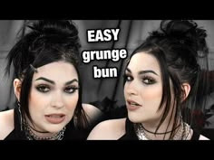 90 Grunge Hairstyles, 90s Hair Grunge, Grunge Formal Hairstyles, Punk Hairstyles Medium Hair, Goth Hairstyles Long Hair, Grunge Long Hairstyles, How To Do Bun Hairstyles, Grunge 90s Hairstyles, Vampy Bun