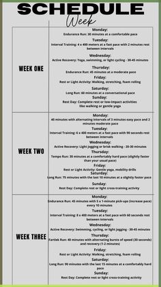 the schedule for an upcoming school year is shown in black and white, with green accents