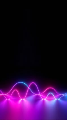 an abstract background with colorful lights and waves