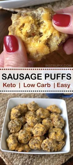 sausage puffs keto low carb easy