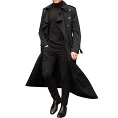 this is like, his whole outfit, pretty much. but just give him some black basketball shoes... Jordans? Casual Trench Coat, Long Coat Men, Mens Overcoat, Men's Trench Coat, Vintage Man, Long Overcoat, Winter Trench Coat, Trench Coat Men, Double Breasted Trench Coat