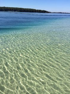 the water is crystal clear and blue