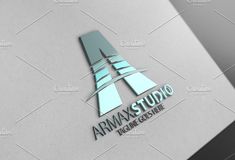 the logo for an art studio that is designed to be used as a business card or brochure