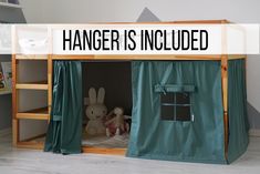 a child's tent with the words hanger is included